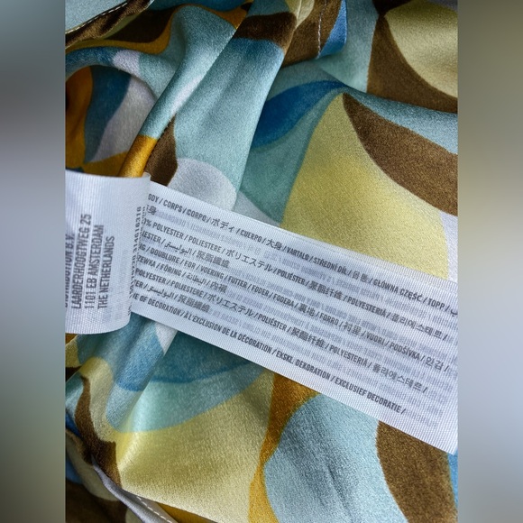 Abercrombie & Fitch Strapless Dress in Blue, Yellow, and Brown - Picture 11 of 12